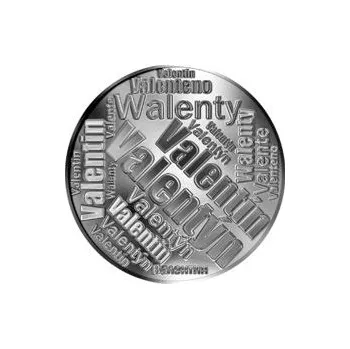 Česká jména - Valentýn - velká stříbrná medaile 1 Oz