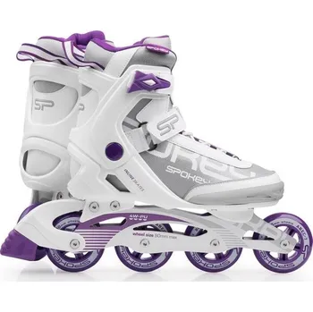 Kolečkové brusle Spokey Prime bílé/fialové