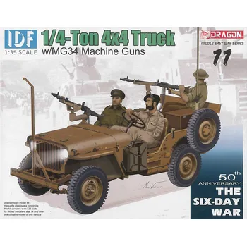 Plastikový model Dragon IDF 1/4-Ton 4x4 Truck w/MG34 Machine Guns 1:35