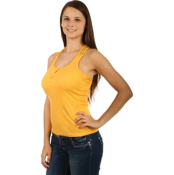 Glara Dámské bavlněné tílko s krajkou 67149