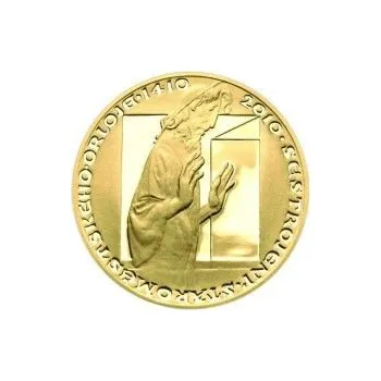 Nevydané mince Jiřího Harcuby - Sestrojení Staroměstského orloje 34mm zlato Proof