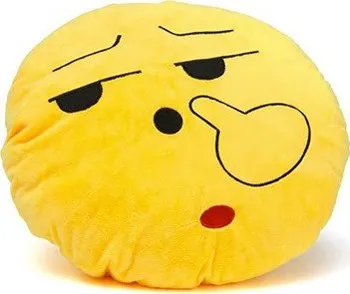 Dekorativní polštářek Aldotrade Emoji Angry polštář smajlík 35 x 35 cm
