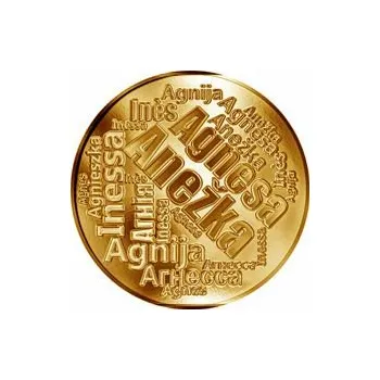 Česká jména - Anežka - velká zlatá medaile 1 Oz