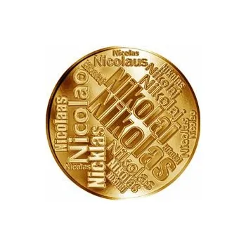 Česká jména - Nikolas - velká zlatá medaile 1 Oz