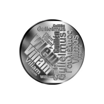 Česká jména - Vilém - velká stříbrná medaile 1 Oz