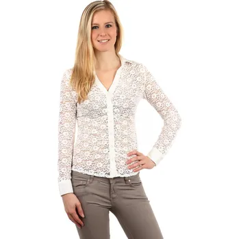 Dámská halenka Glara Krajkovaná elegantní dámská halenka s dlouhým rukávem 111048