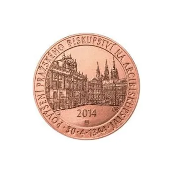 Povýšení pražského biskupství na arcibiskupství - 670 let - 1 Oz Měď b.k.