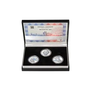 RABÍ JEHUDA LÖW – návrhy mince 200 Kč - sada I. 3x stříbro 1 Oz Proof