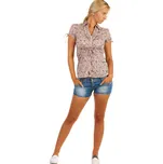 Glara Dámská bavlněná halenka s potiskem květin a krátkým rukávem 238610