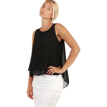 Glara Dámský vrstvený top neobvyklého střihu 249380