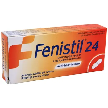 Lék na kožní problémy, vlasy a nehty Fenistil 24 20 cps.