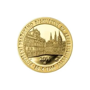 Povýšení pražského biskupství na arcibiskupství - 670 let - 1/2 Oz zlato Proof
