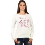 Glara Dámská elegantní bavlněná mikina s potiskem bez kapuce 81142