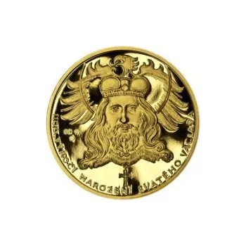 1100. výročí narození sv. Václava - zlatá 1 Oz Proof