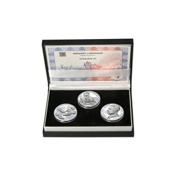 TOMÁŠ BAŤA ml. – návrhy mince 200 Kč - sada 3x stříbro 34mm b.k.