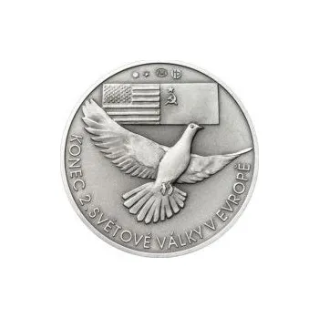 Osvobození Československa 8.5.1945 - 28 mm stříbro patina