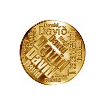 Česká jména - David - velká zlatá medaile 1 Oz