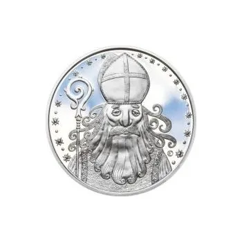 Čert a Mikuláš 25 mm stříbro Proof