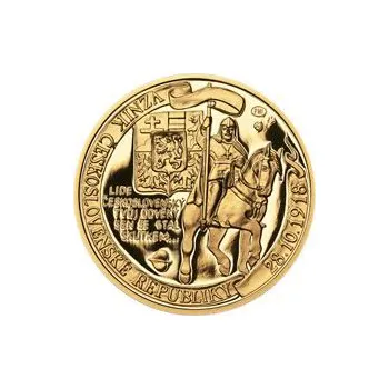 Sada zlatého dukátu a stříbrného odražku Muži 28. října - proof