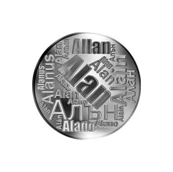 Česká jména - Alan - velká stříbrná medaile 1 Oz