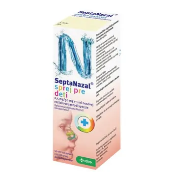 Lék na kašel, rýmu a nachlazení Septanazal pro děti 0,5 mg/ml + 50 mg/ml 10 ml