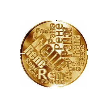 Česká jména - René - velká zlatá medaile 1 Oz