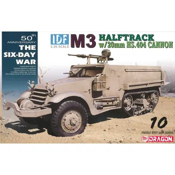 Plastikový model Dragon IDF M3 Halftrack w/20mm HS.404 cannon 1:35