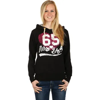 Dámská mikina Glara Pohodlná dámská mikina s potiskem New York a kapucí 132705