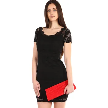 Dámské šaty Glara Dámské krátké celokrajkové šaty do tanečních 304256