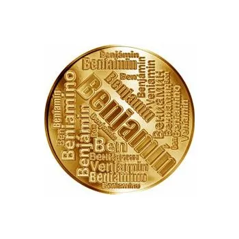 Česká jména - Benjamín - velká zlatá medaile 1 Oz