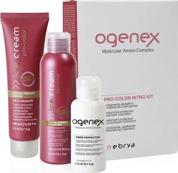 Vlasová regenerace Inebrya Ogenex Pro-Color Intro kit Ogenex 70 ml + krém 100 ml + šampon 125 ml