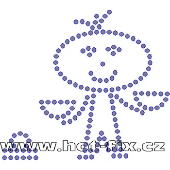 SZ003-07 - znamení zvěrokruhu Váhy (23. 9.-23.10.) hot-fix kamínkový potisk, rozměry cca 10,5x9,4cm barva: kameny barva 101 Crystal /stříbrná