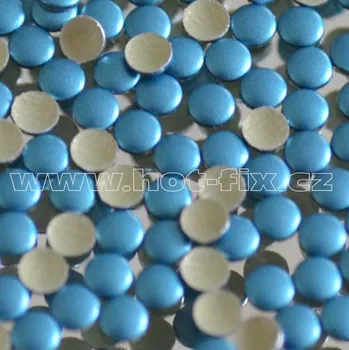 kovové hot-fix kameny barva 17 modrá mat velikost 2mm, balení 100 nebo 500ks barva: hot-fix kovový barva 17 modrá mat, velikost: velikost 2mm, prodejní balení: balení 100ks