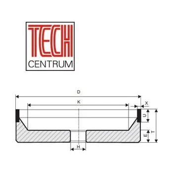 Příslušenství k brusce CBN kotouč 6A9 125x6/2x32 (T50) K100 B151 chladit ANO i NE pryskyřice
