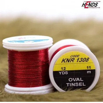 Hends Oval tinsel 11m - Červená