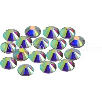 celobroušené hot-fix kameny Premium barva 201 AB Crystal /stříbrná s duhovým efektem, velikost SS16, balení 144ks, 720ks nebo 1440ks barva: barva CBP 201 AB Crystal, velikost: velikost SS16, prodejní balení: balení 144ks /1grs