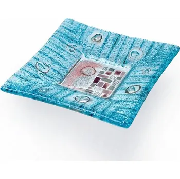 Skleněná miska LUNA tyrkysová