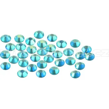 celobroušené hot-fix kameny Premium barva 520 AB Aquamarine /modrý tyrkys s duhovým efektem, velikost SS 6, balení 144ks, 720ks nebo 1440ks barva: barva CBP 520 AB Aquamarine, velikost: velikost SS 6, prodejní balení: balení 144ks /1grs