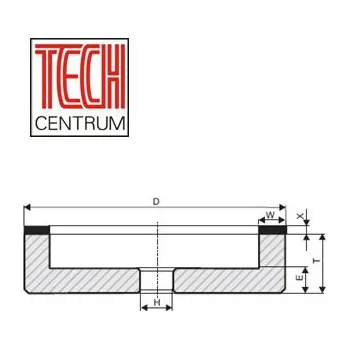 Brusný kotouč CBN kotouč 6A2 175x25/5x32 (T40) K100 B107 chladit ANO i NE pryskyřice