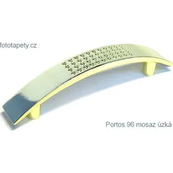 kovová úchytka PORTOS úzká 96 Varianta: PORTOS 96 úzká mosaz