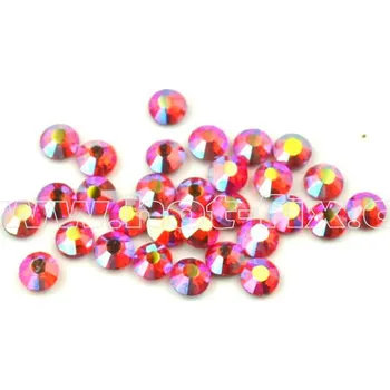 celobroušené hot-fix kameny Premium barva 503 AB Siam /červená s duhovým efektem, velikost SS 6, balení 144ks, 720ks nebo 1440ks barva: barva CBP 503 AB Siam, velikost: velikost SS 6, prodejní balení: balení 144ks /1grs