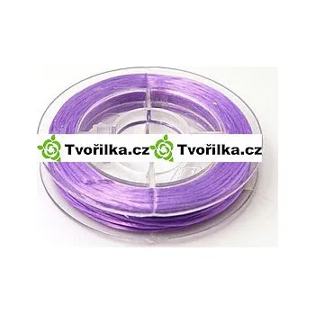 Pružná gumička průměr 0.8 mm, návin 10 m, fialová