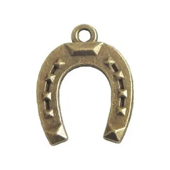 Přívěsek Přívěsek podkova pro štěstí 27x17mm 100ks