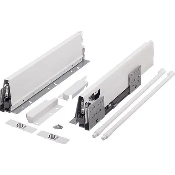 Nábytkové kování Plnovýsuv s tl. STRONG BOX 140/500 mm - sada Bílá