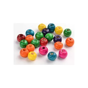 Dětské navlékací korálky Dřevěné korálky mix barev 4mm 20g