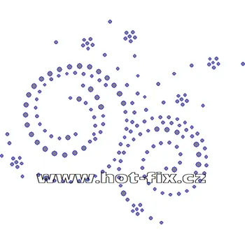 A028 - abstraktní motiv hot-fix kamínkový potisk, rozměry cca 13,6x11,4cm barva: polobroušené kameny barva 126 Black diamond /šedá