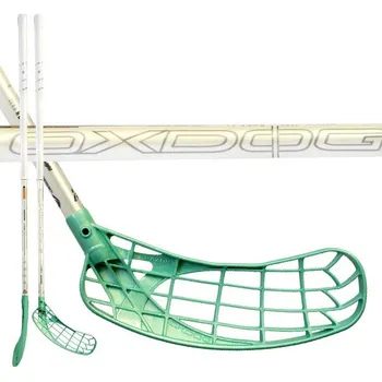 Florbalová hůl Oxdog Zero Rudd Superlight 27 MT Oval MB bílá/tyrkysová 101 cm