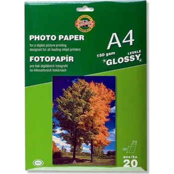 Fotopapír KOH-I-NOOR 9757/Lesklý 150g A4 20 listů