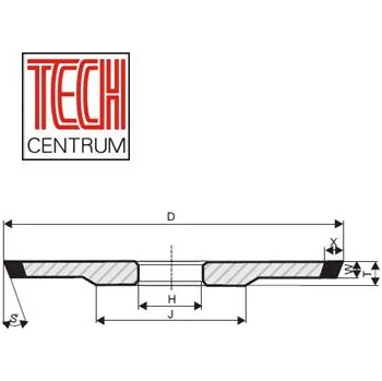 Brusný kotouč CBN kotouč 3V1 75x4/5x10 60° K100 B46 chladit ANO i NE pryskyřice