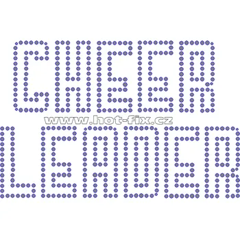 C096 - cheerleader nažehlovací potisk na textil z hot-fix kamenů, rozměry cca 17,0x11,3cm barva: kameny barva 101 Crystal /stříbrná